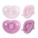 Čiulptukai AVENT "Soothie Shapes" 0-6m rausvi 2vnt