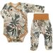 Drabužėliai kūdikiui "Tropics brown" 2 dalių