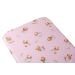 Paklodė su guma 120x60 "Golden goose pink"- medvilninė