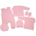 Kūdikio kraitelis - drabužėliai naujagimiui "Natural pink " 5 dalių 